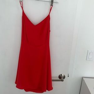 Red Lulu’s Cutout Tie Back Dress